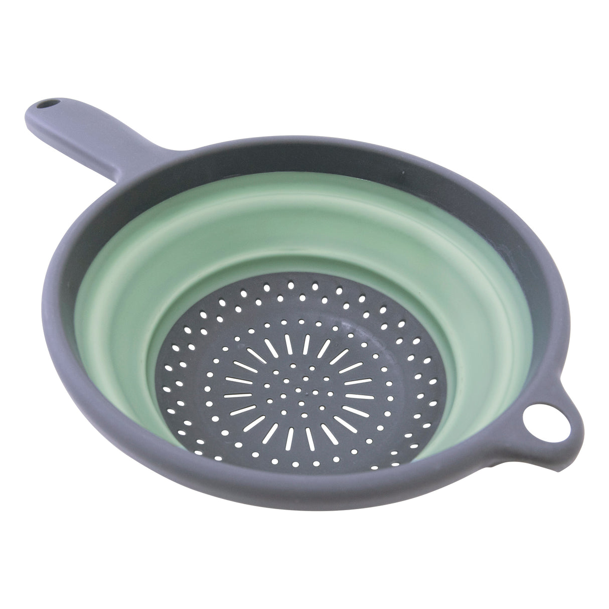 Collapsible Silicone Kitchen Colander with Handle + Without Handle - BPA Free, Non Toxic - Space Saving Folding Food Strainer for Kitchen & Travel 23cm (Colander with Handle) - Assorted