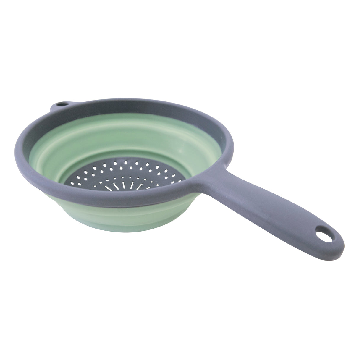 Collapsible Silicone Kitchen Colander with Handle + Without Handle - BPA Free, Non Toxic - Space Saving Folding Food Strainer for Kitchen & Travel 23cm (Colander with Handle) - Assorted