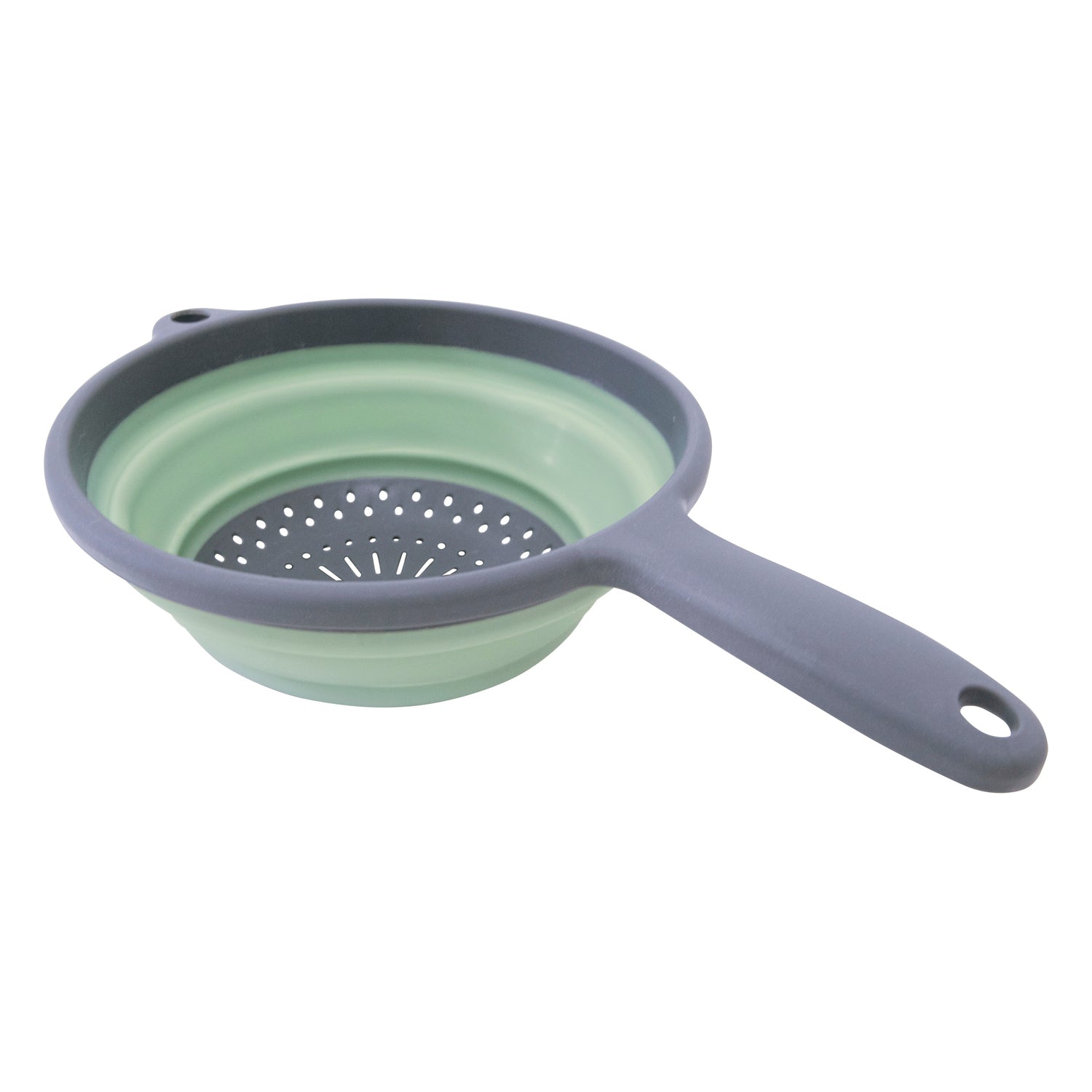 Collapsible Silicone Kitchen Colander with Handle + Without Handle - BPA Free, Non Toxic - Space Saving Folding Food Strainer for Kitchen & Travel 23cm (Colander with Handle) - Assorted