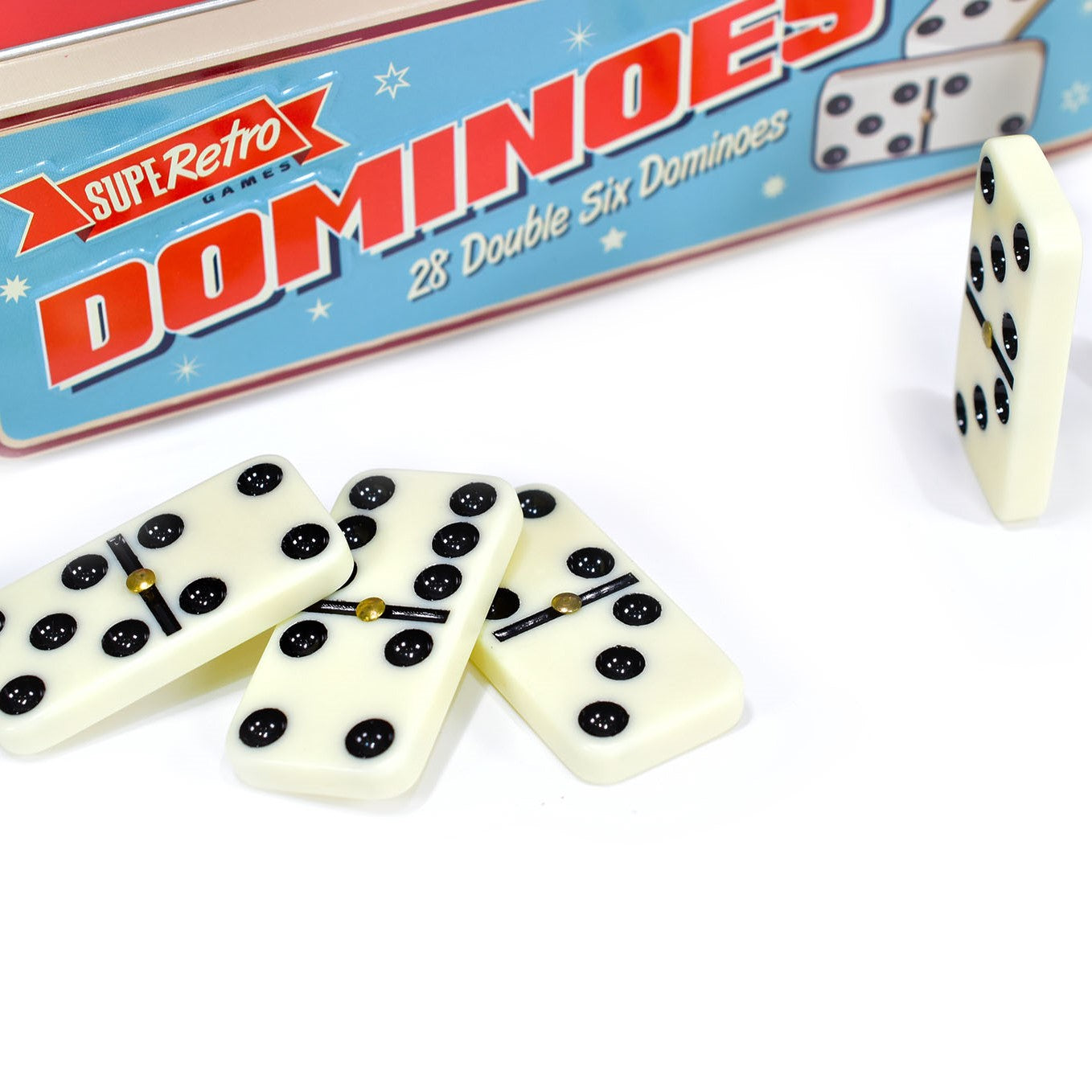 Retro Dominoes Tin 28 Piece Set