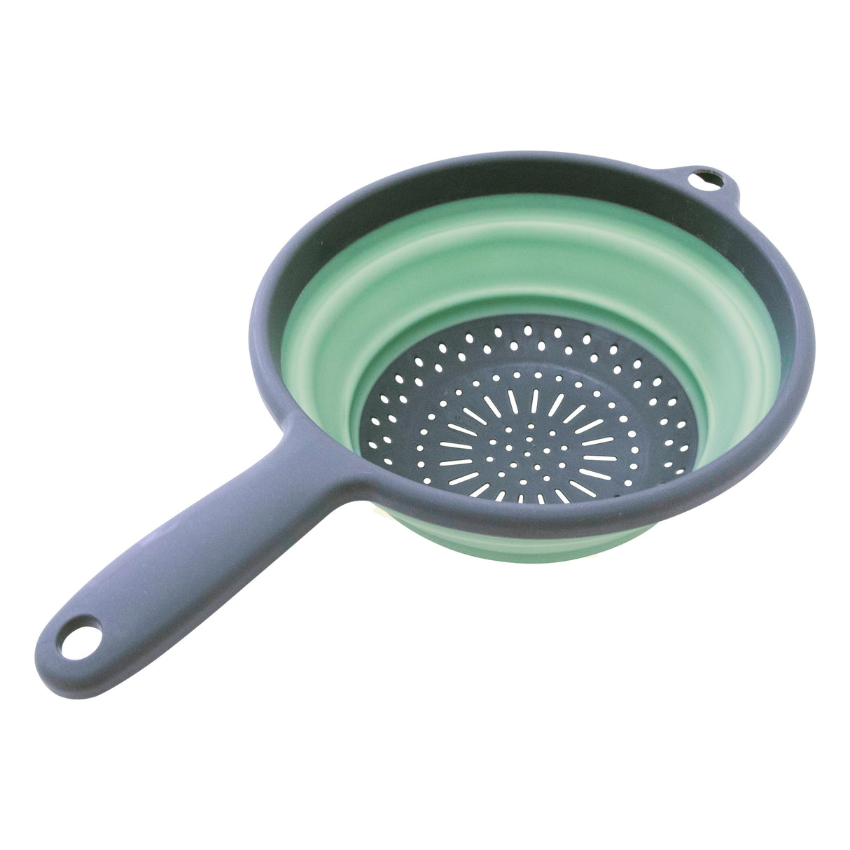 Collapsible Silicone Kitchen Colander with Handle + Without Handle - BPA Free, Non Toxic - Space Saving Folding Food Strainer for Kitchen & Travel 23cm (Colander with Handle) - Assorted