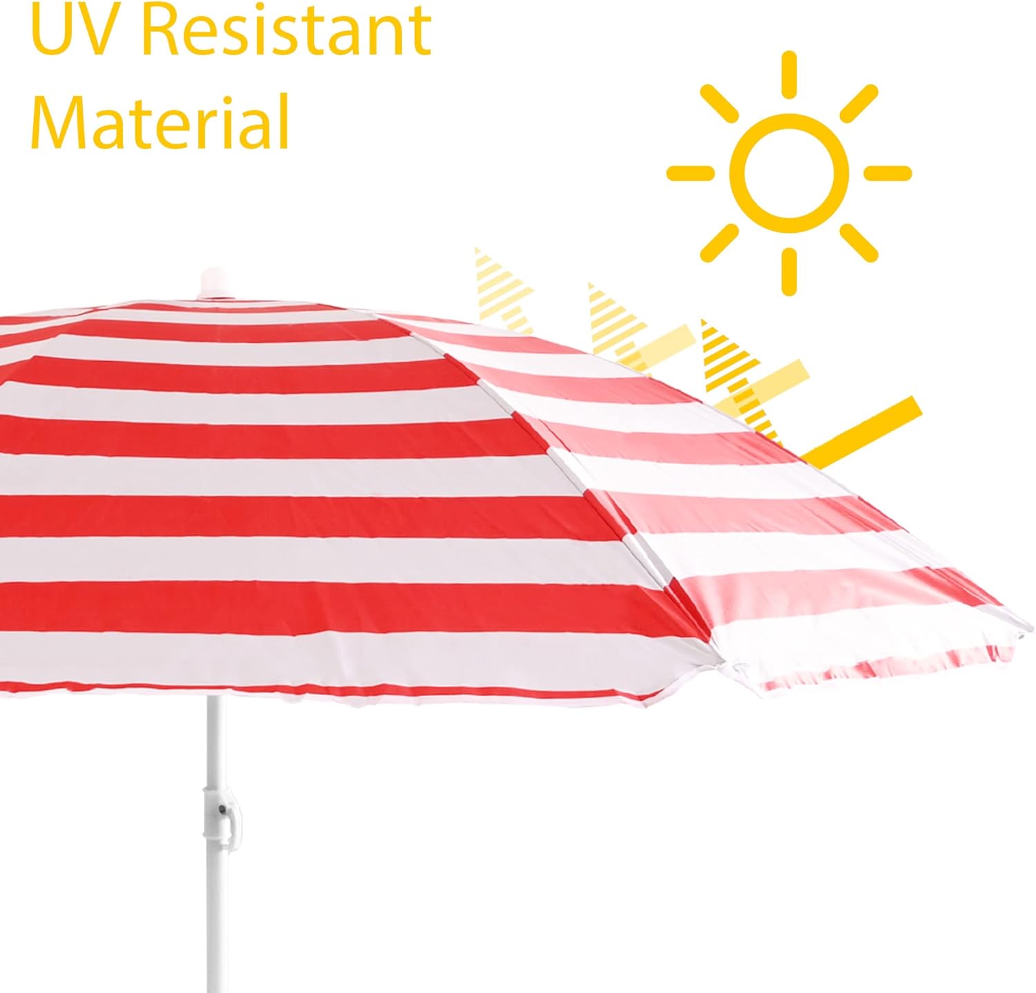 Red and White 160cm Parasol