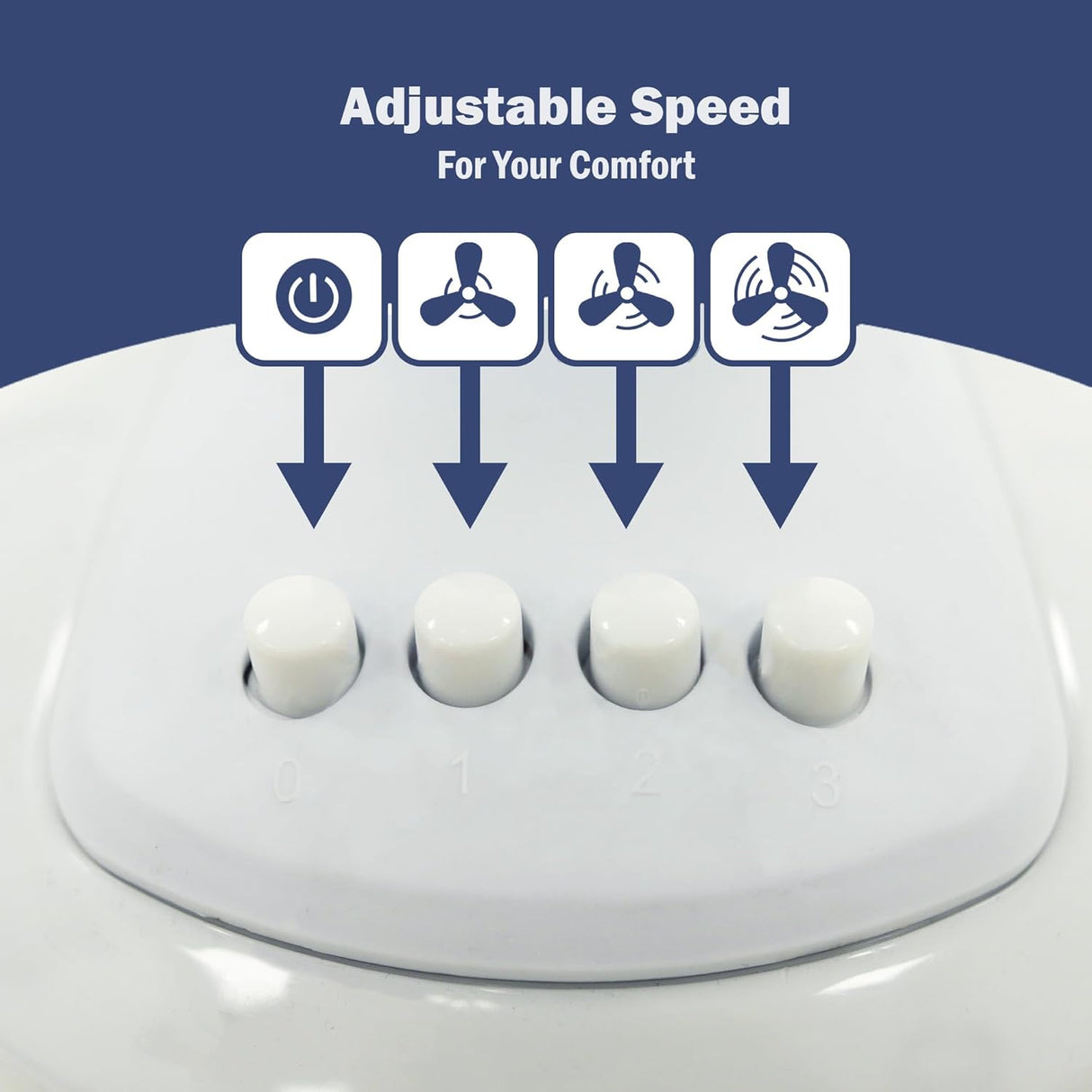 KÜHL 12" White Desk Fan Electric Oscillating Cooling Fan with 3 Speed Settings | Adjustable Tilt | Table Fan for Home, Office or Bedroom | Easy to Assemble