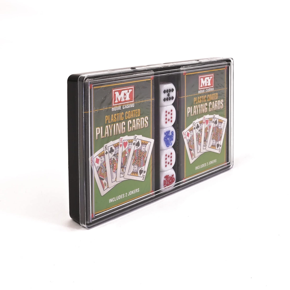 2 Packs of Playing Cards with 5 Poker Dice