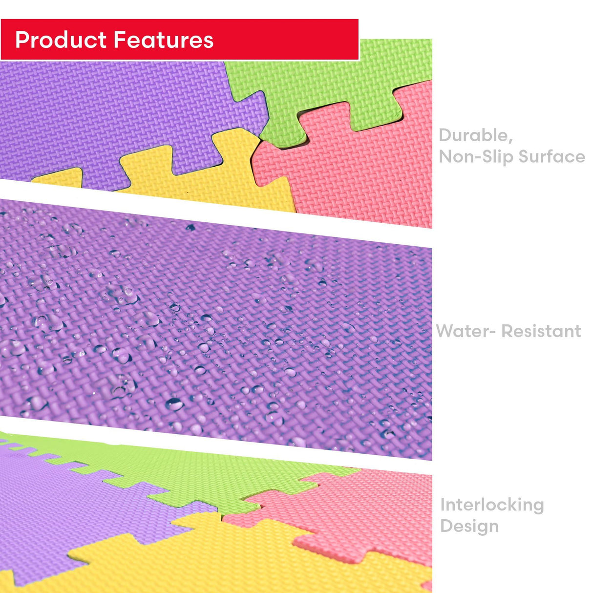 Interlocking Foam Play Mats with 40 Ball Pit Balls
