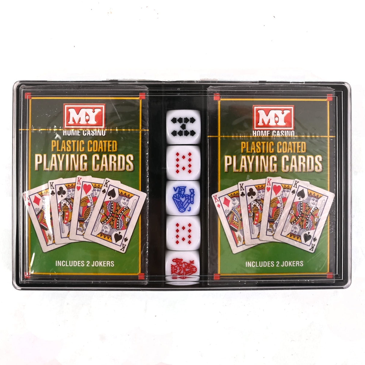 2 Packs of Playing Cards with 5 Poker Dice