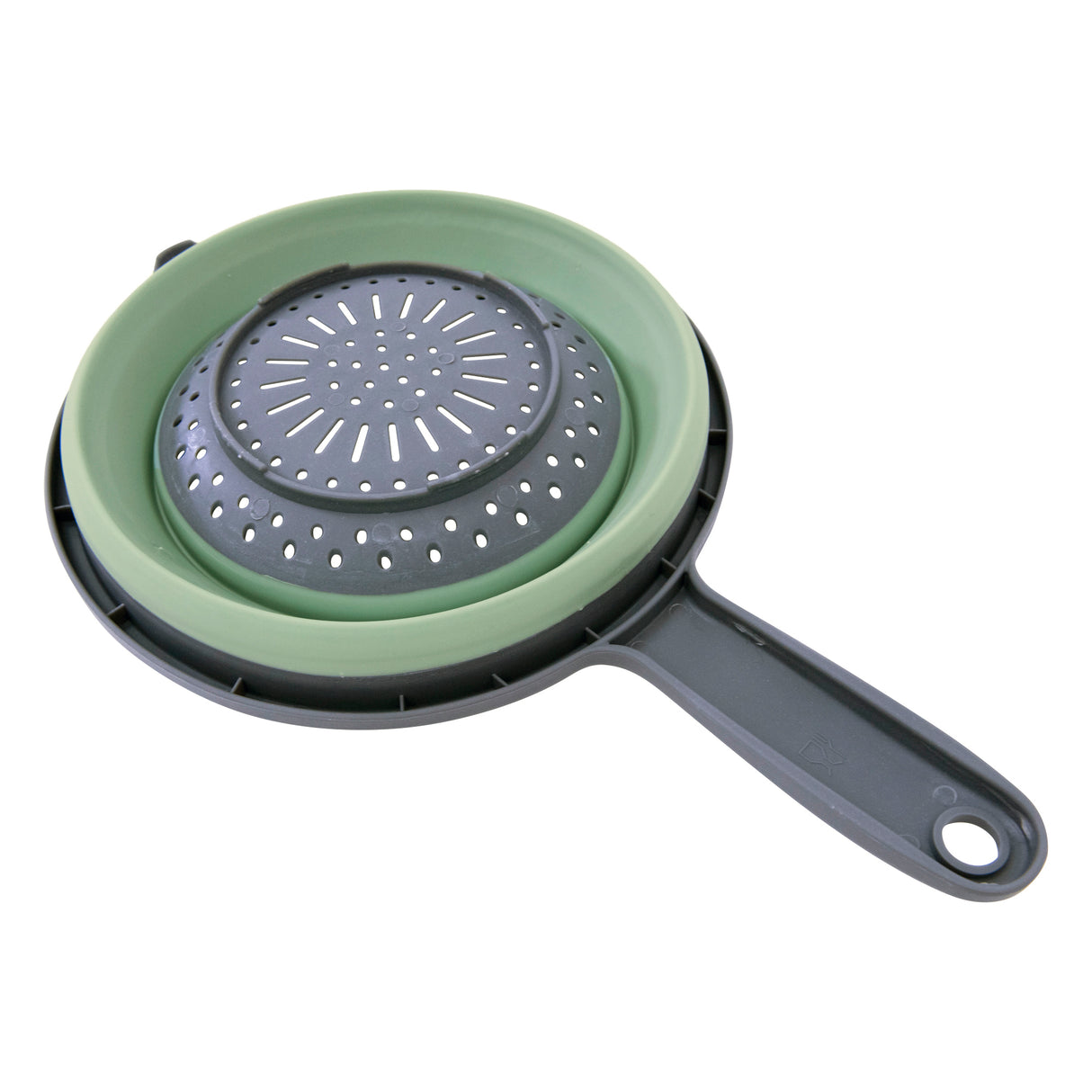 Collapsible Silicone Kitchen Colander with Handle + Without Handle - BPA Free, Non Toxic - Space Saving Folding Food Strainer for Kitchen & Travel 23cm (Colander with Handle) - Assorted