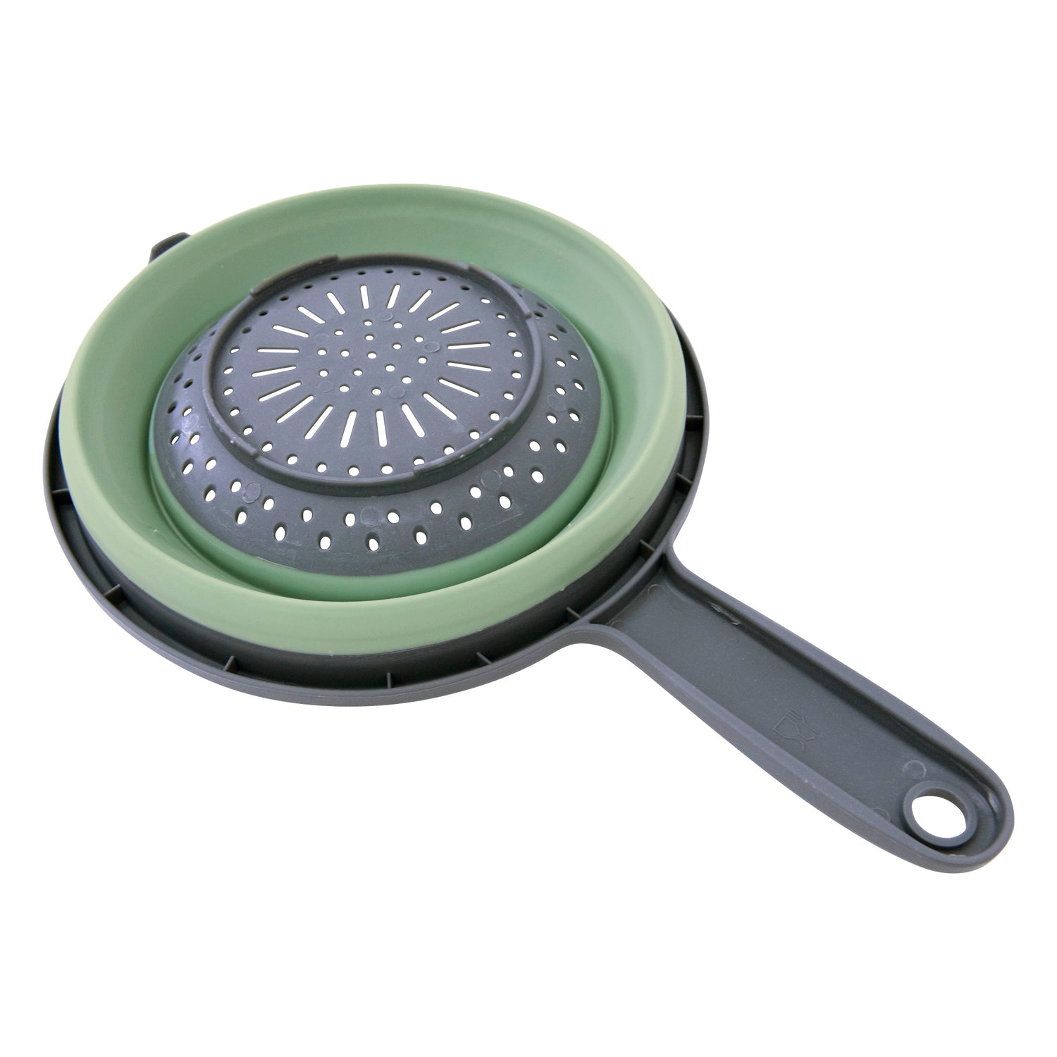 Collapsible Silicone Kitchen Colander with Handle + Without Handle - BPA Free, Non Toxic - Space Saving Folding Food Strainer for Kitchen & Travel 23cm (Colander with Handle) - Assorted