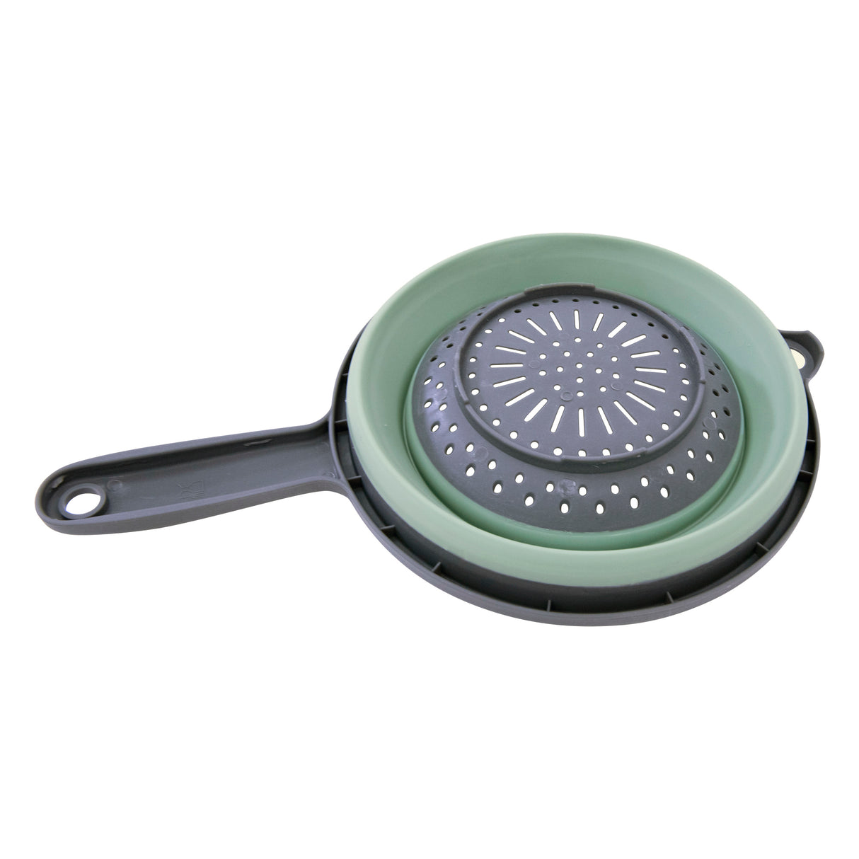 Collapsible Silicone Kitchen Colander with Handle + Without Handle - BPA Free, Non Toxic - Space Saving Folding Food Strainer for Kitchen & Travel 23cm (Colander with Handle) - Assorted