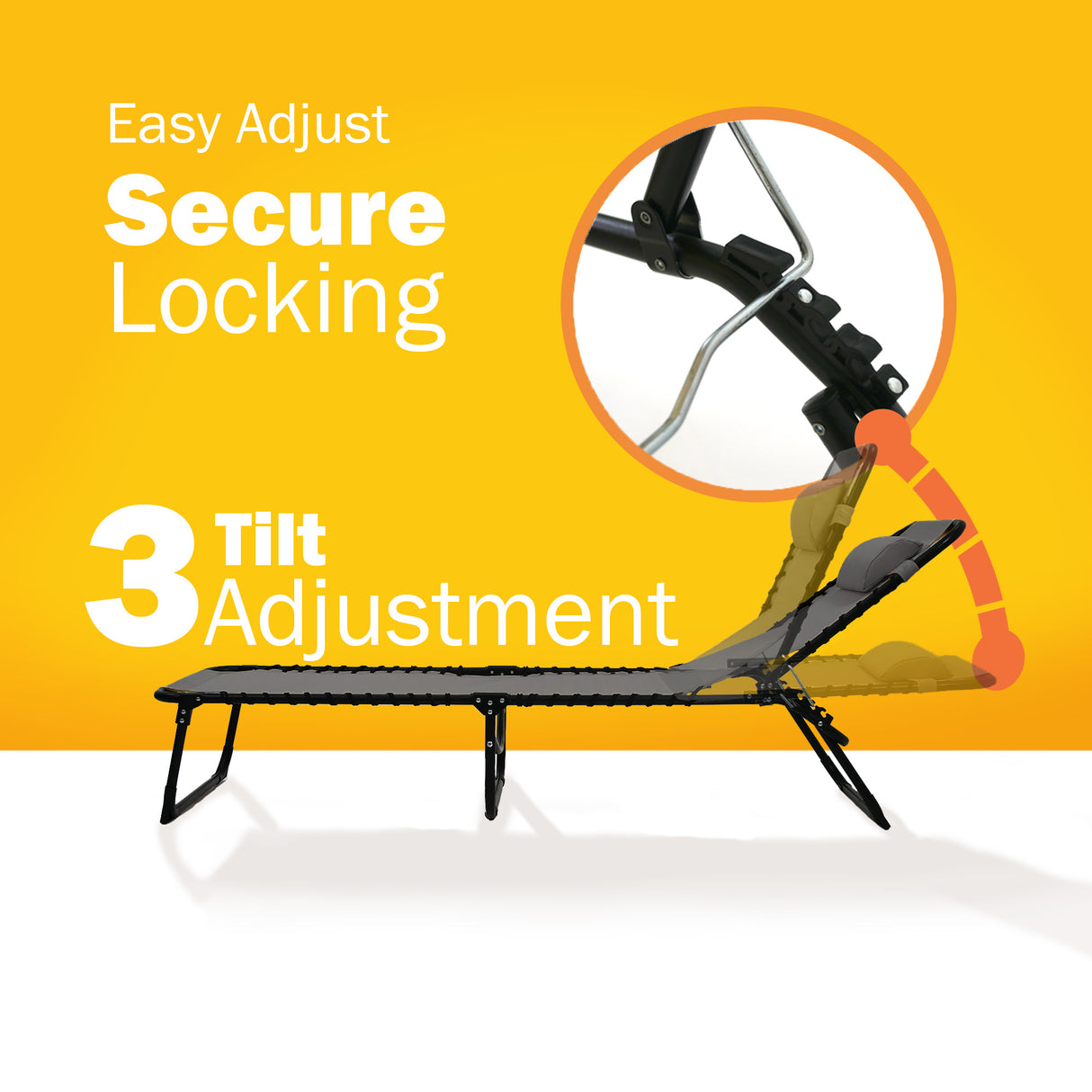 Portable Sun Lounger with Headrest