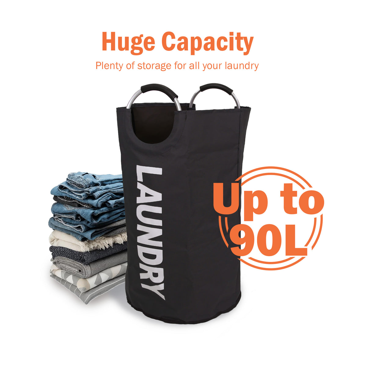 90L Black Laundry Bag