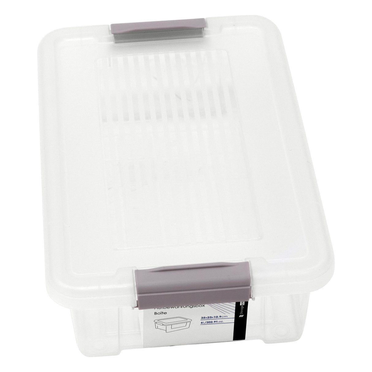 Plastic Storage Box with Lids | Stackable Clear Containers for Kitchen, Office, Crafts, Tools & Household Essentials (6 Litre)