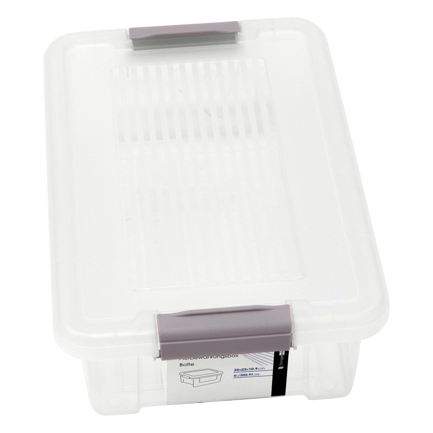 Plastic Storage Box with Lids | Stackable Clear Containers for Kitchen, Office, Crafts, Tools & Household Essentials (6 Litre)