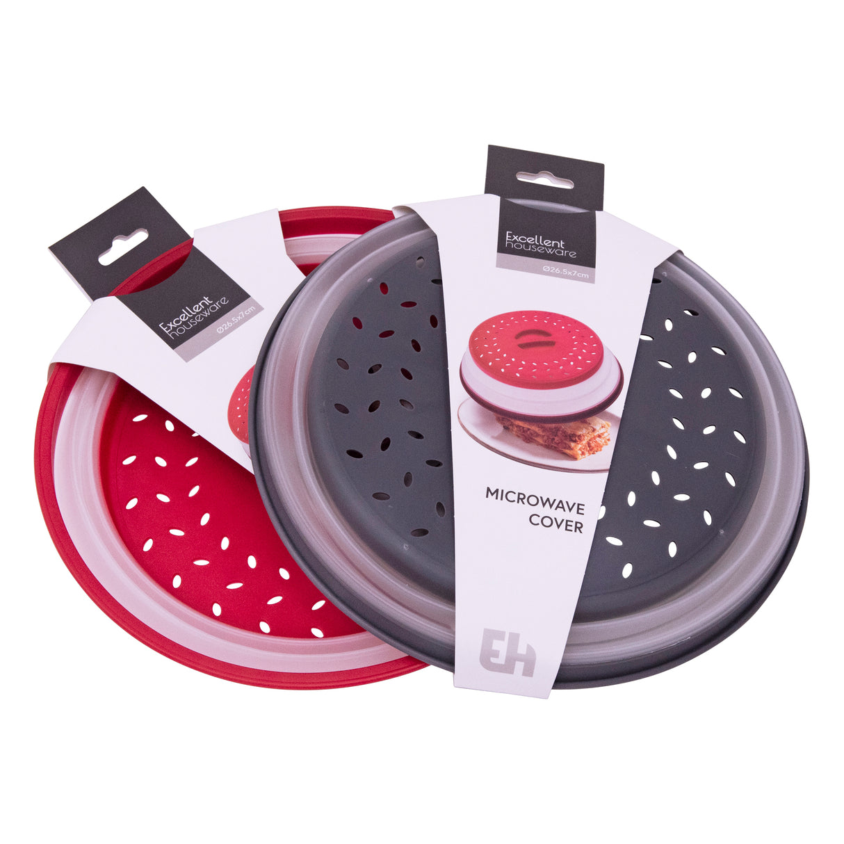 Microwave Cover for Food Collapsible Microwave Splatter Cover with Steam Vents Microwave Colander BPA Free - Assorted Colours