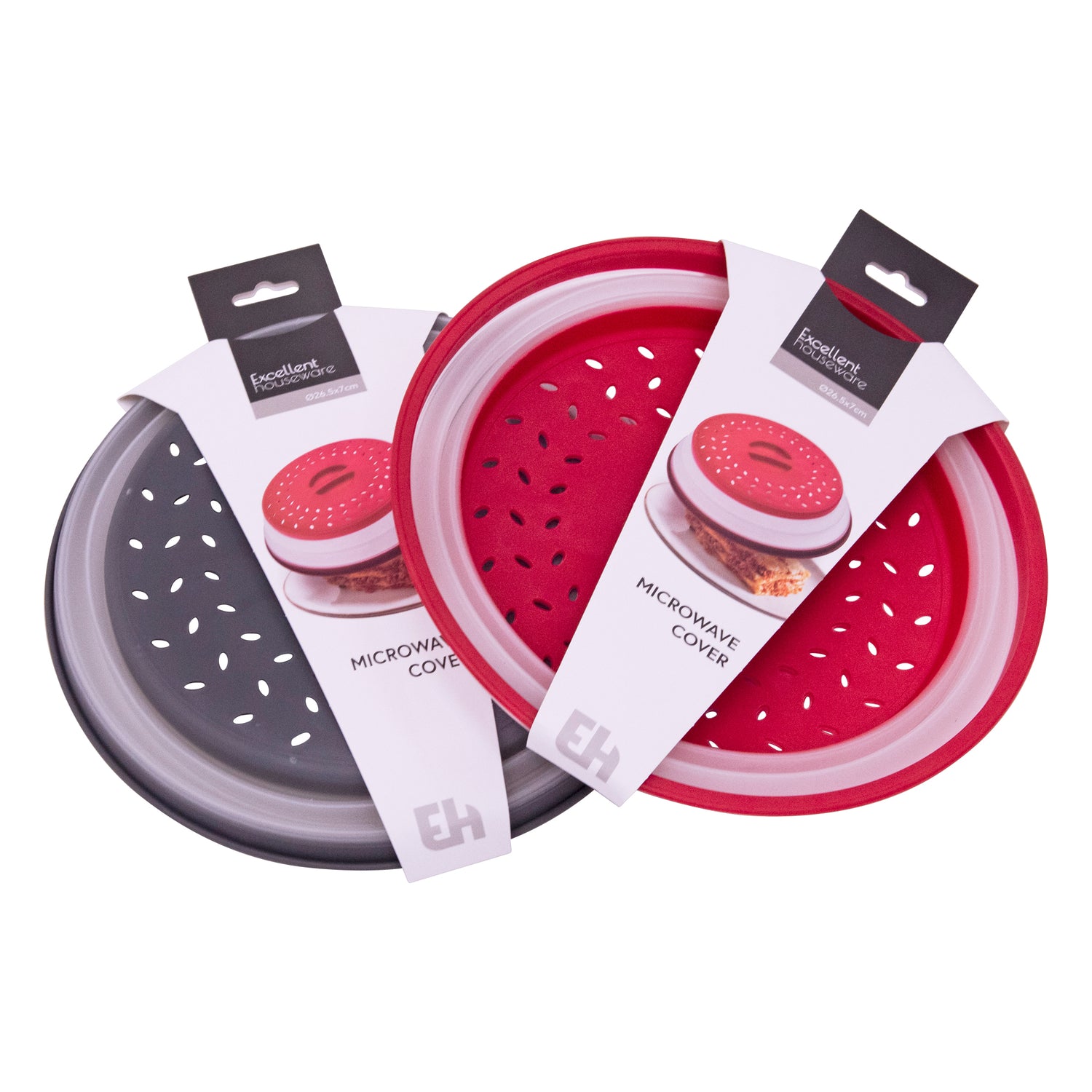 Microwave Cover for Food Collapsible Microwave Splatter Cover with Steam Vents Microwave Colander BPA Free - Assorted Colours