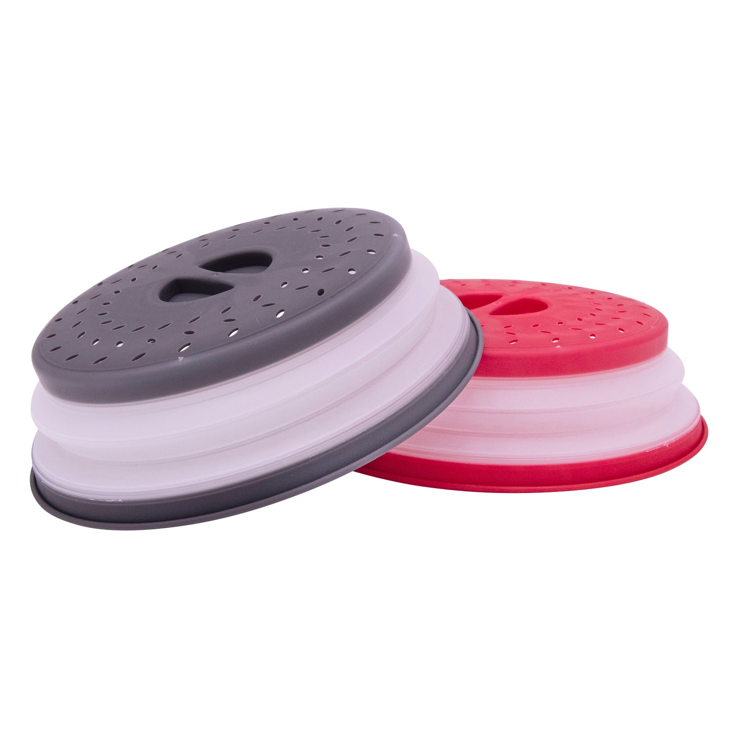 Microwave Cover for Food Collapsible Microwave Splatter Cover with Steam Vents Microwave Colander BPA Free - Assorted Colours