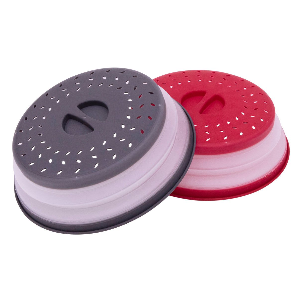 Microwave Cover for Food Collapsible Microwave Splatter Cover with Steam Vents Microwave Colander BPA Free - Assorted Colours