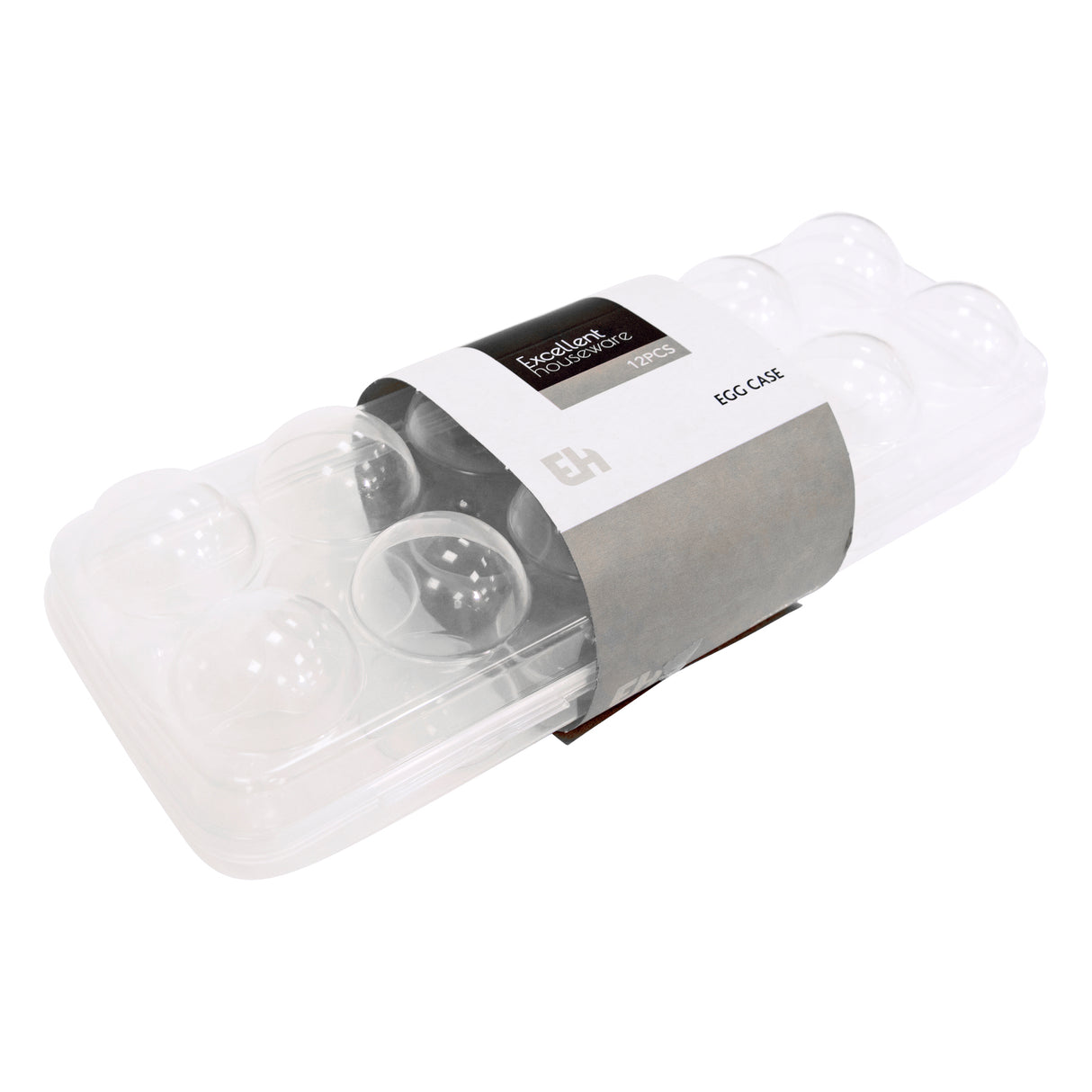 Clear Egg Storage Box | Covered 12 Egg Holder for Refrigerator | Single or Two Set | Stackable Plastic Tray | BPA-Free Transparent Container