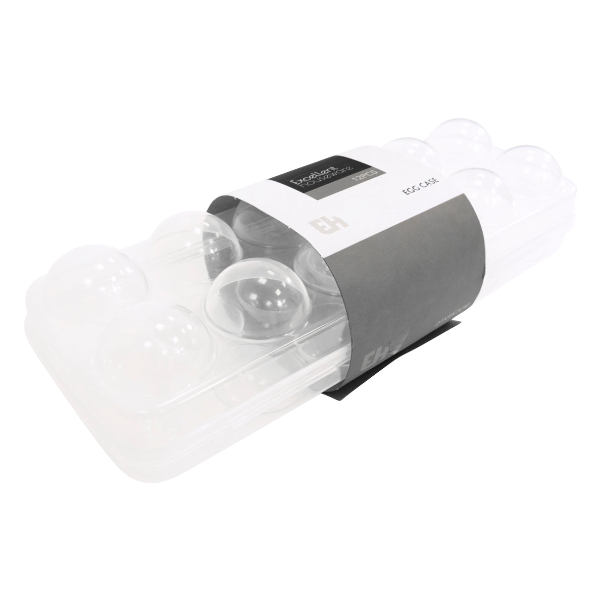 Clear Egg Storage Box | Covered 12 Egg Holder for Refrigerator | Single or Two Set | Stackable Plastic Tray | BPA-Free Transparent Container