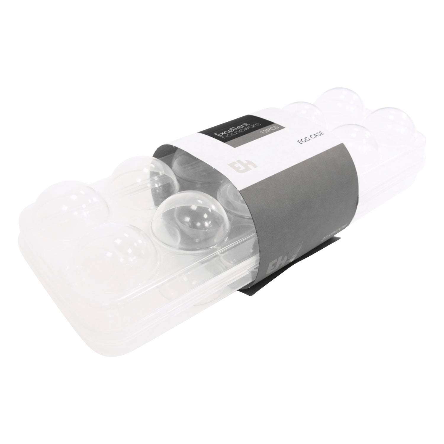 Clear Egg Storage Box | Covered 12 Egg Holder for Refrigerator | Single or Two Set | Stackable Plastic Tray | BPA-Free Transparent Container