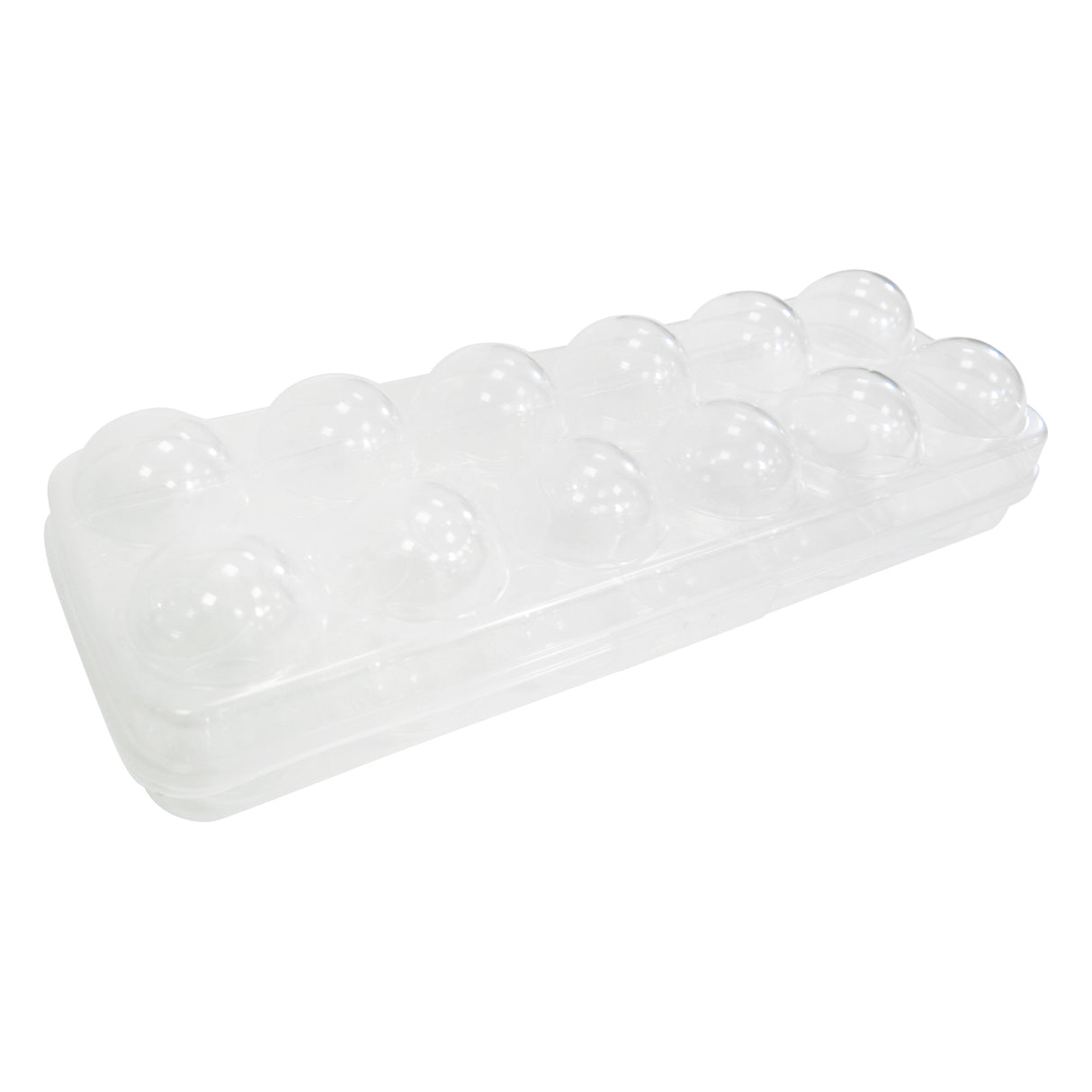 Clear Egg Storage Box | Covered 12 Egg Holder for Refrigerator | Single or Two Set | Stackable Plastic Tray | BPA-Free Transparent Container
