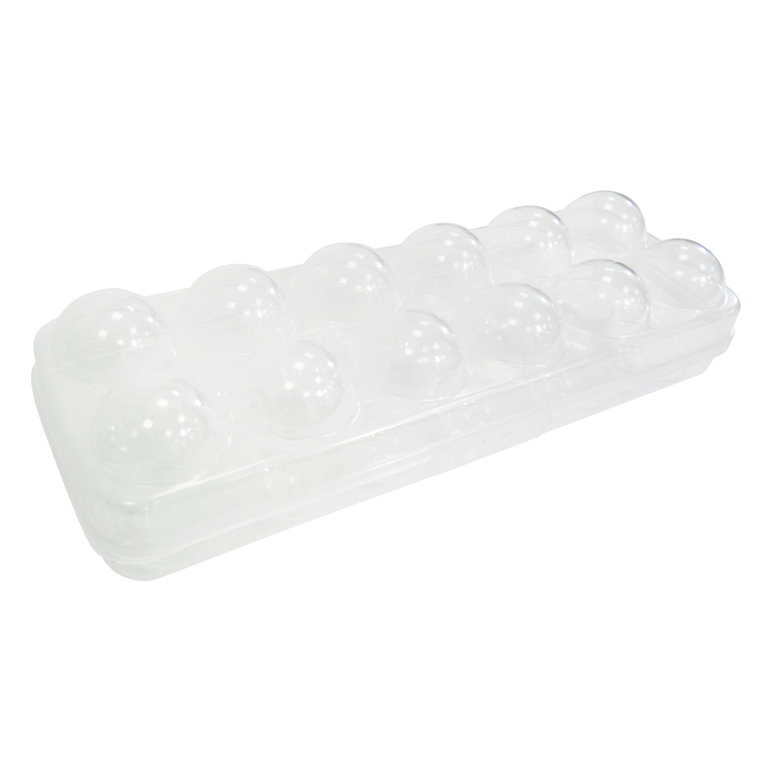 Clear Egg Storage Box | Covered 12 Egg Holder for Refrigerator | Single or Two Set | Stackable Plastic Tray | BPA-Free Transparent Container