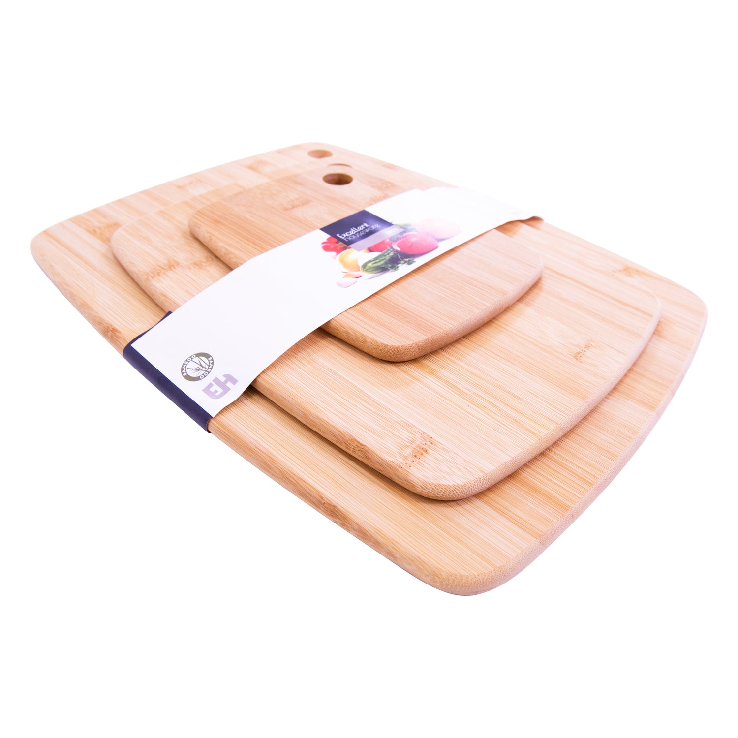 Bamboo Chopping Board Set – 3 Piece Wooden Cutting Boards for Kitchen – Durable & Knife Friendly – Multipurpose for Meat, Vegetables, and Cheese – Eco-Friendly & Easy to Clean