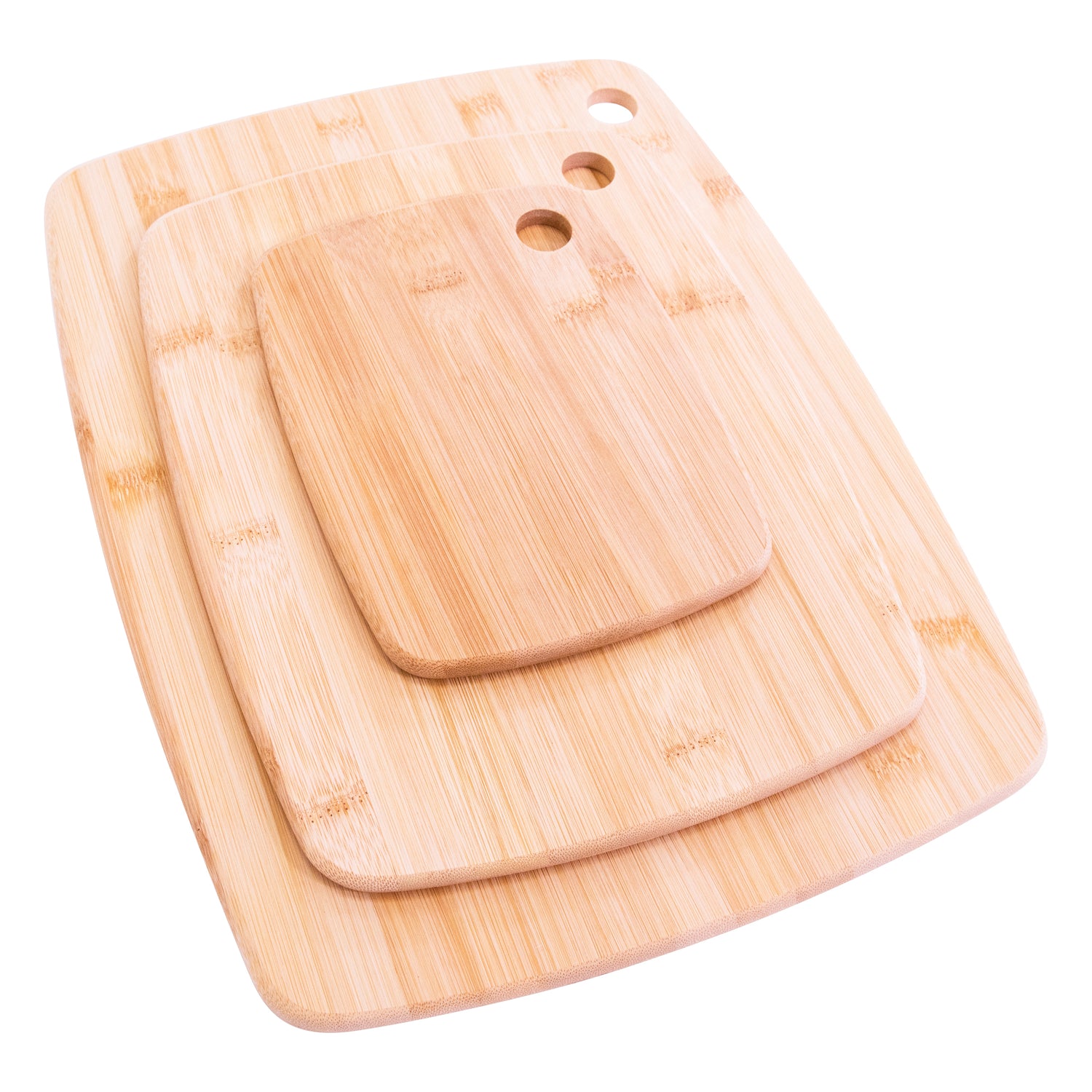 Bamboo Chopping Board Set – 3 Piece Wooden Cutting Boards for Kitchen – Durable & Knife Friendly – Multipurpose for Meat, Vegetables, and Cheese – Eco-Friendly & Easy to Clean