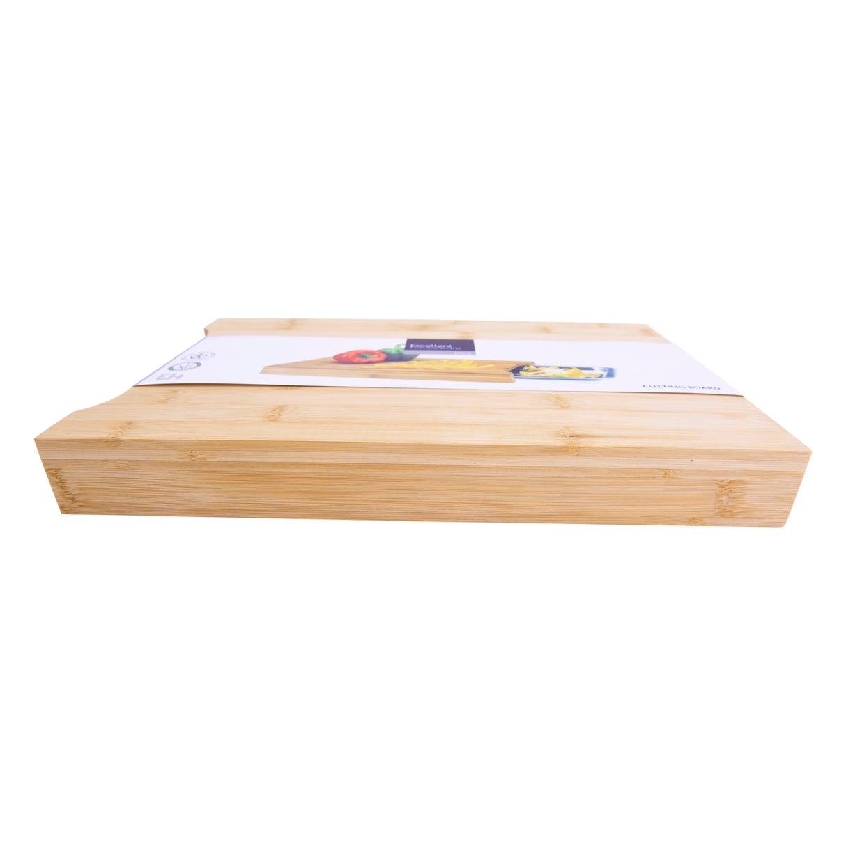 Bamboo Chopping Board with Sliding Stainless Steel Tray | Durable Eco Friendly Wooden Cutting Board for Meal Prep | 35x25x4cm