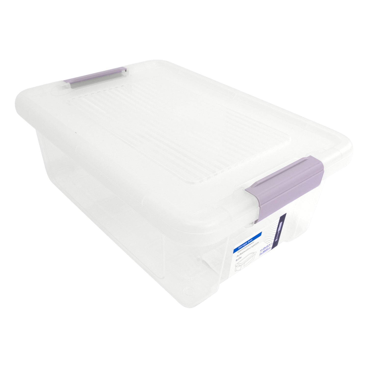 Plastic Storage Box with Lids | Stackable Clear Containers for Kitchen, Office, Crafts, Tools & Household Essentials (12 Litre)