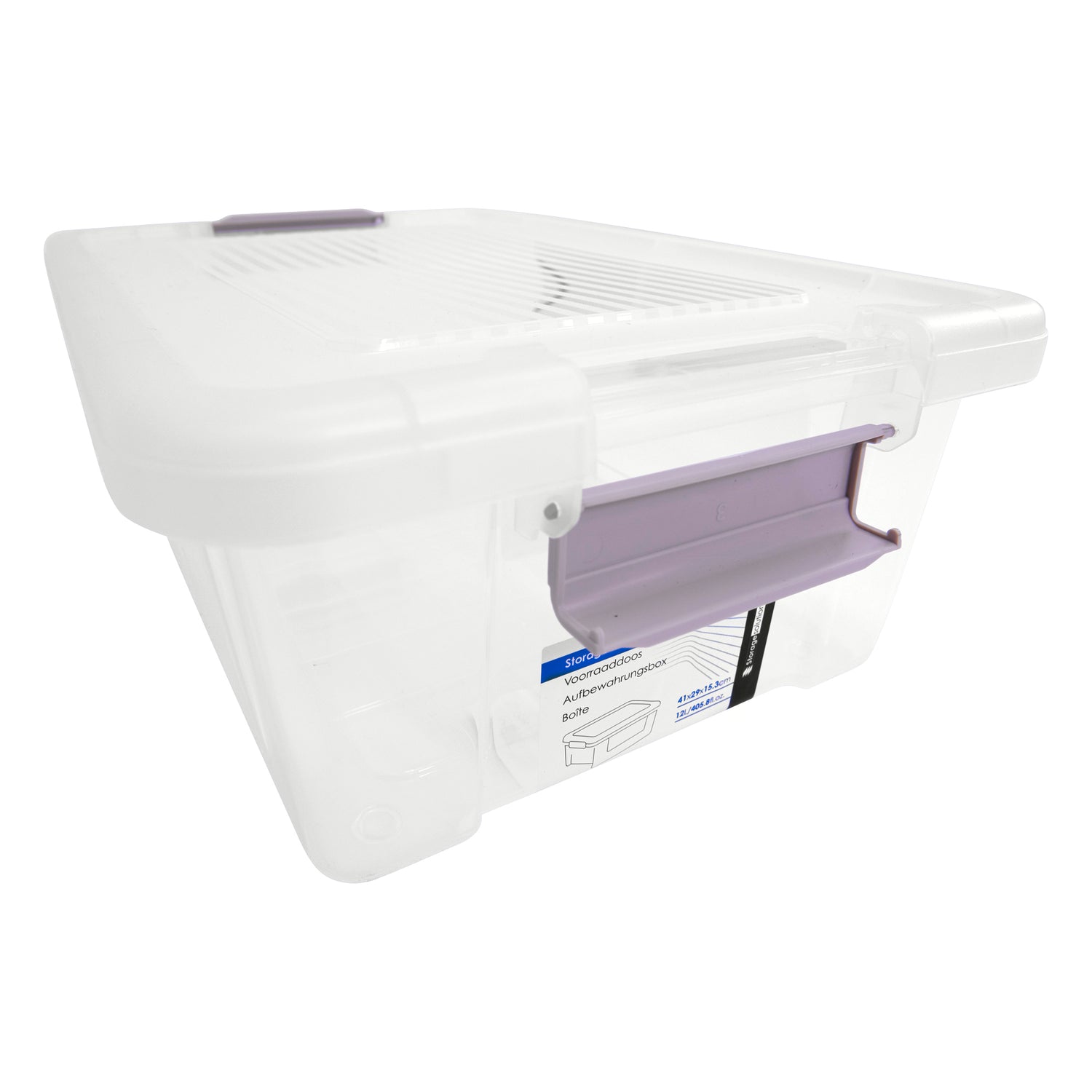 Plastic Storage Box with Lids | Stackable Clear Containers for Kitchen, Office, Crafts, Tools & Household Essentials (12 Litre)