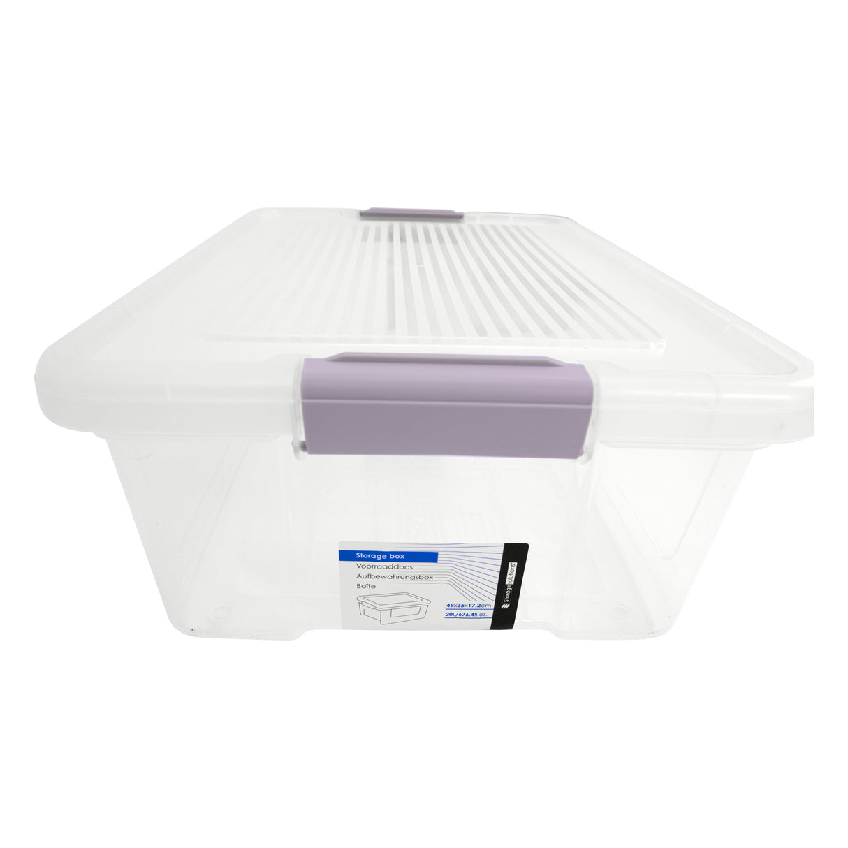 Plastic Storage Box with Lids | Stackable Clear Containers for Kitchen, Office, Crafts, Tools & Household Essentials (20 Litre)