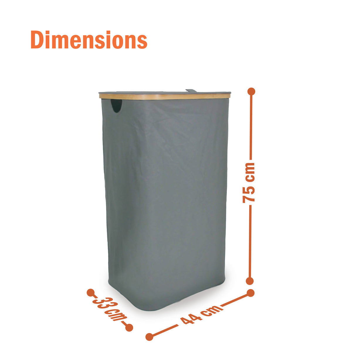 Bamboo Laundry Basket With Removeable Inner Bag