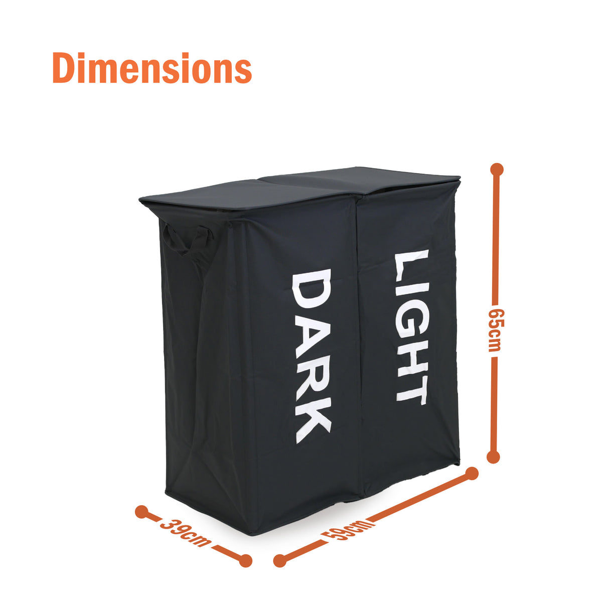 2 Section Double Laundry Hamper