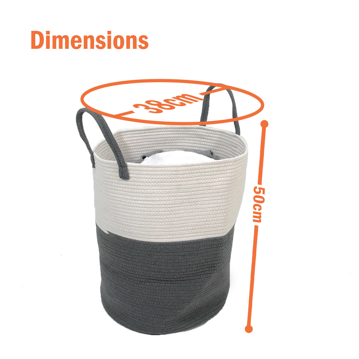 Foldable Laundry Bin with Handles