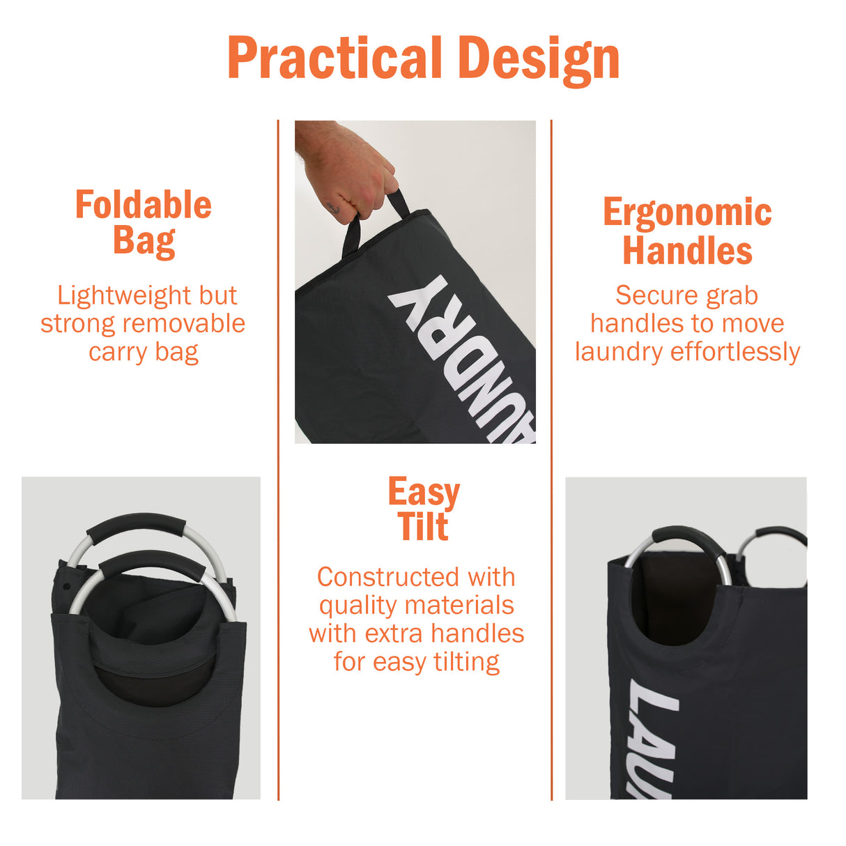 125L Black Laundry Bag