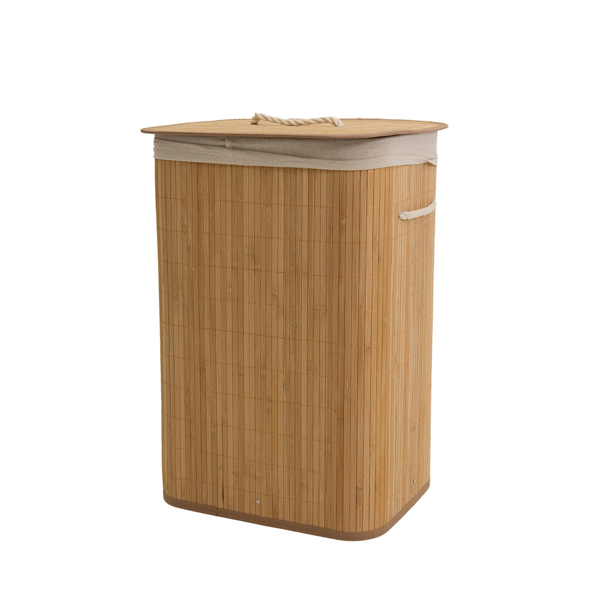 72L Bamboo Laundry Basket with Lid
