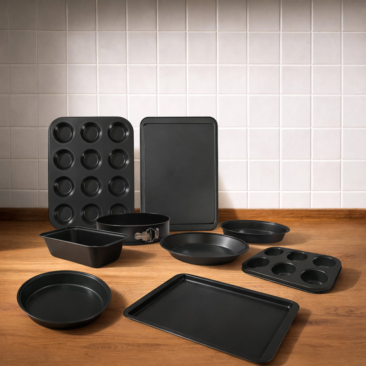 Non-Stick Steel 8 Piece Baking Set