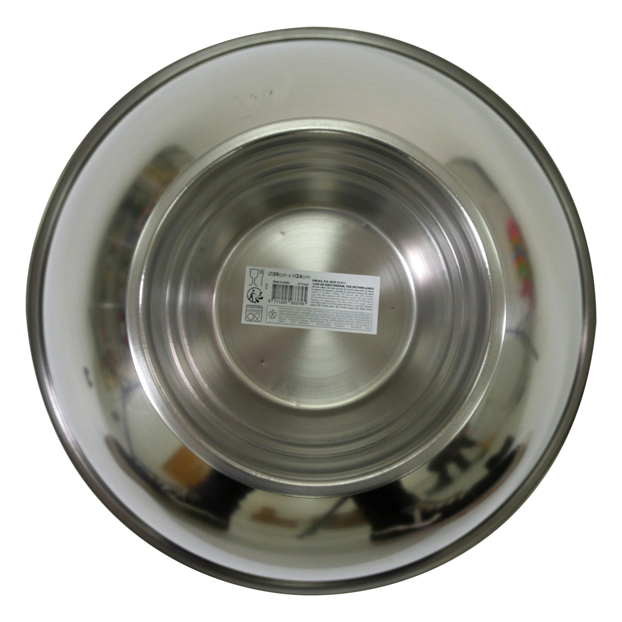 Stainless Steel Champagne Bucket, Wine and Drinks Cooler Bowl, 39 x 24 x 19 cm