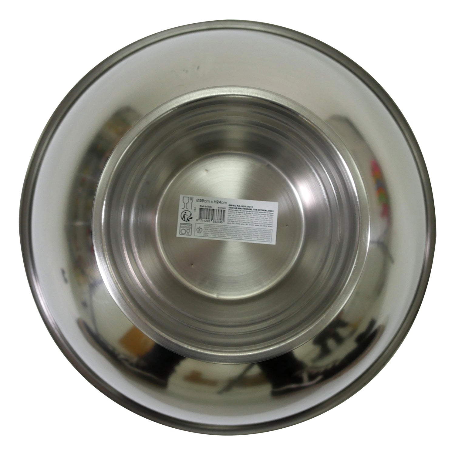 Stainless Steel Champagne Bucket, Wine and Drinks Cooler Bowl, 39 x 24 x 19 cm