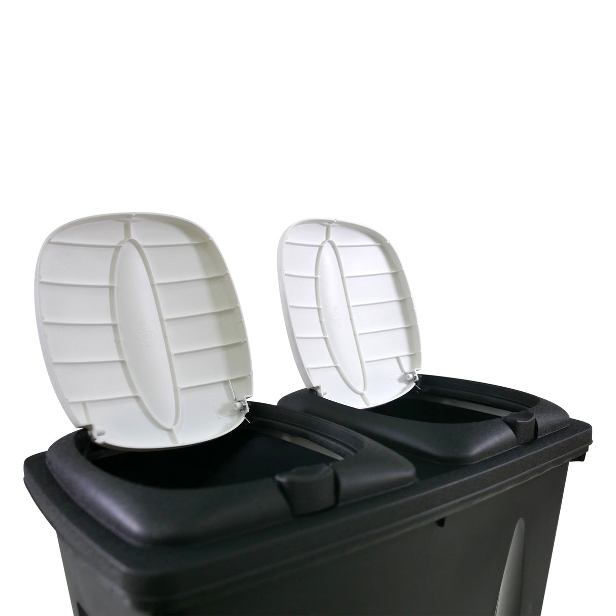 Kitchen Recycling Bin, 50L Total, Dual 25L Compartments, Flip Lids, 3 Colours