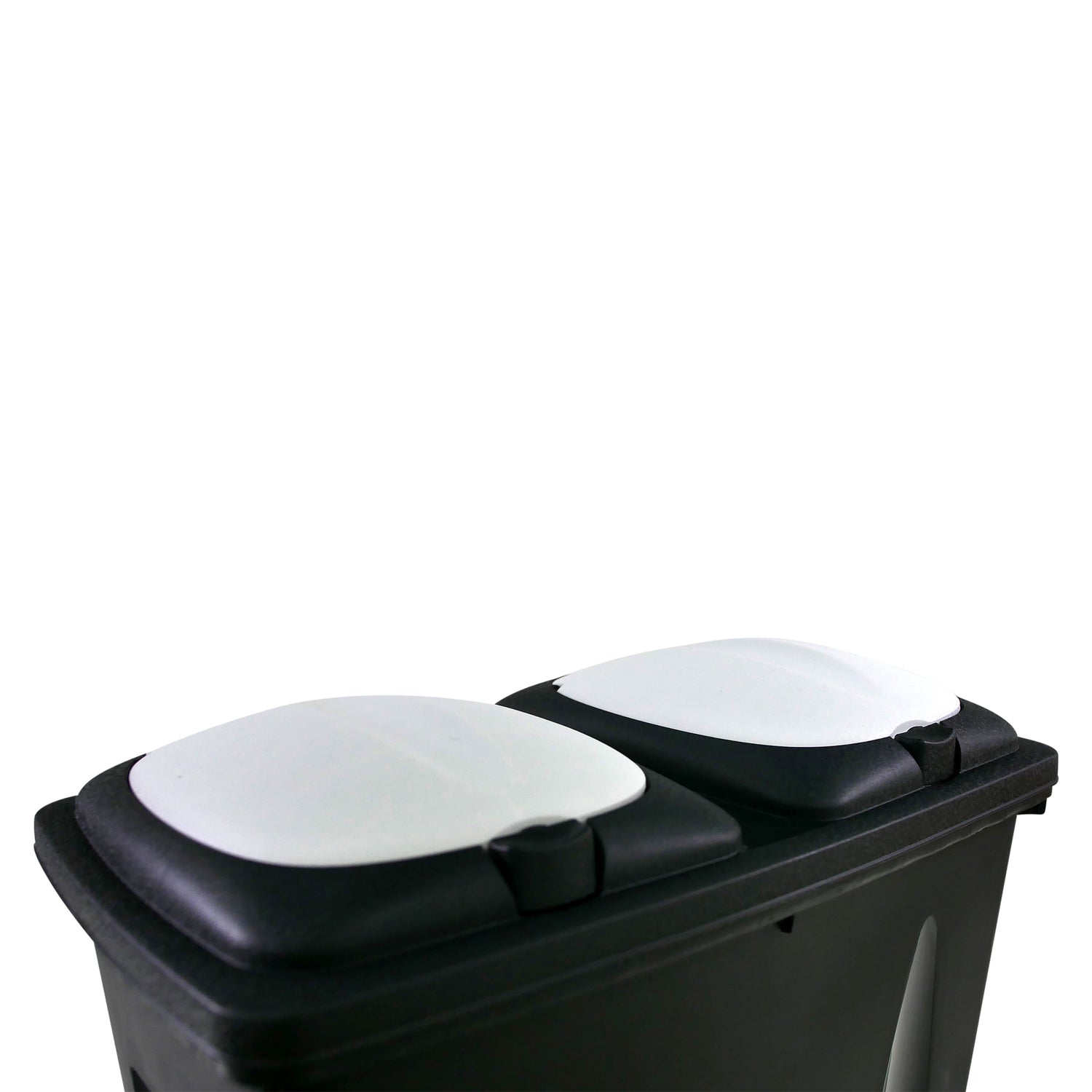 Kitchen Recycling Bin, 50L Total, Dual 25L Compartments, Flip Lids, 3 Colours