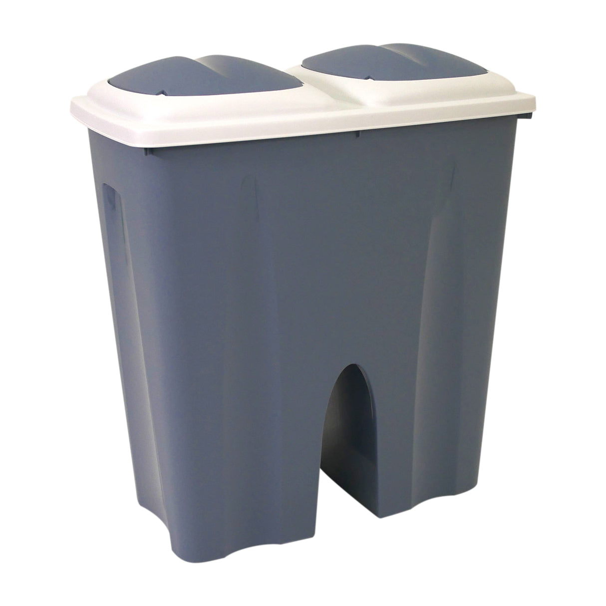 Kitchen Recycling Bin, 50L Total, Dual 25L Compartments, Flip Lids, 3 Colours