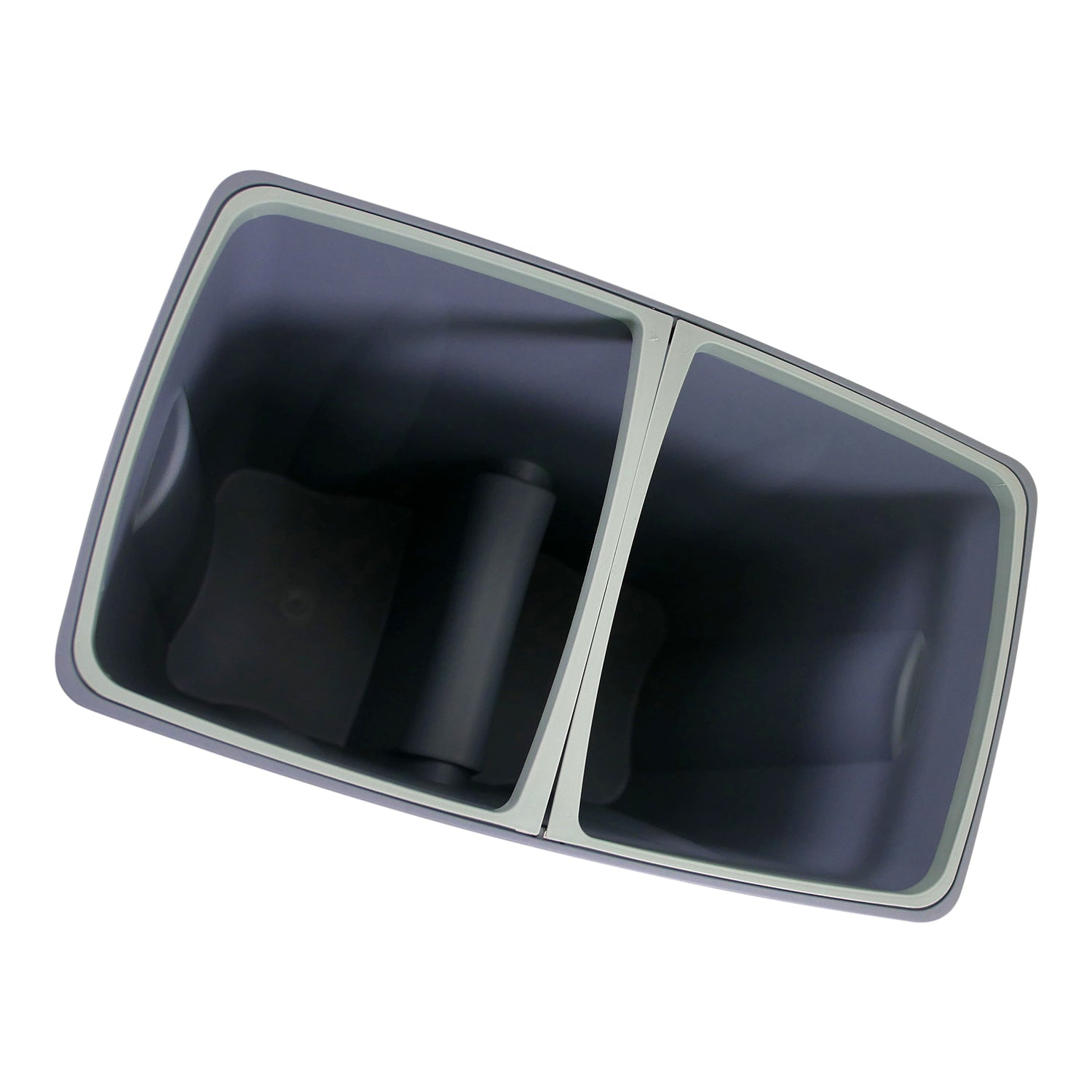 Kitchen Recycling Bin, 50L Total, Dual 25L Compartments, Flip Lids, 3 Colours