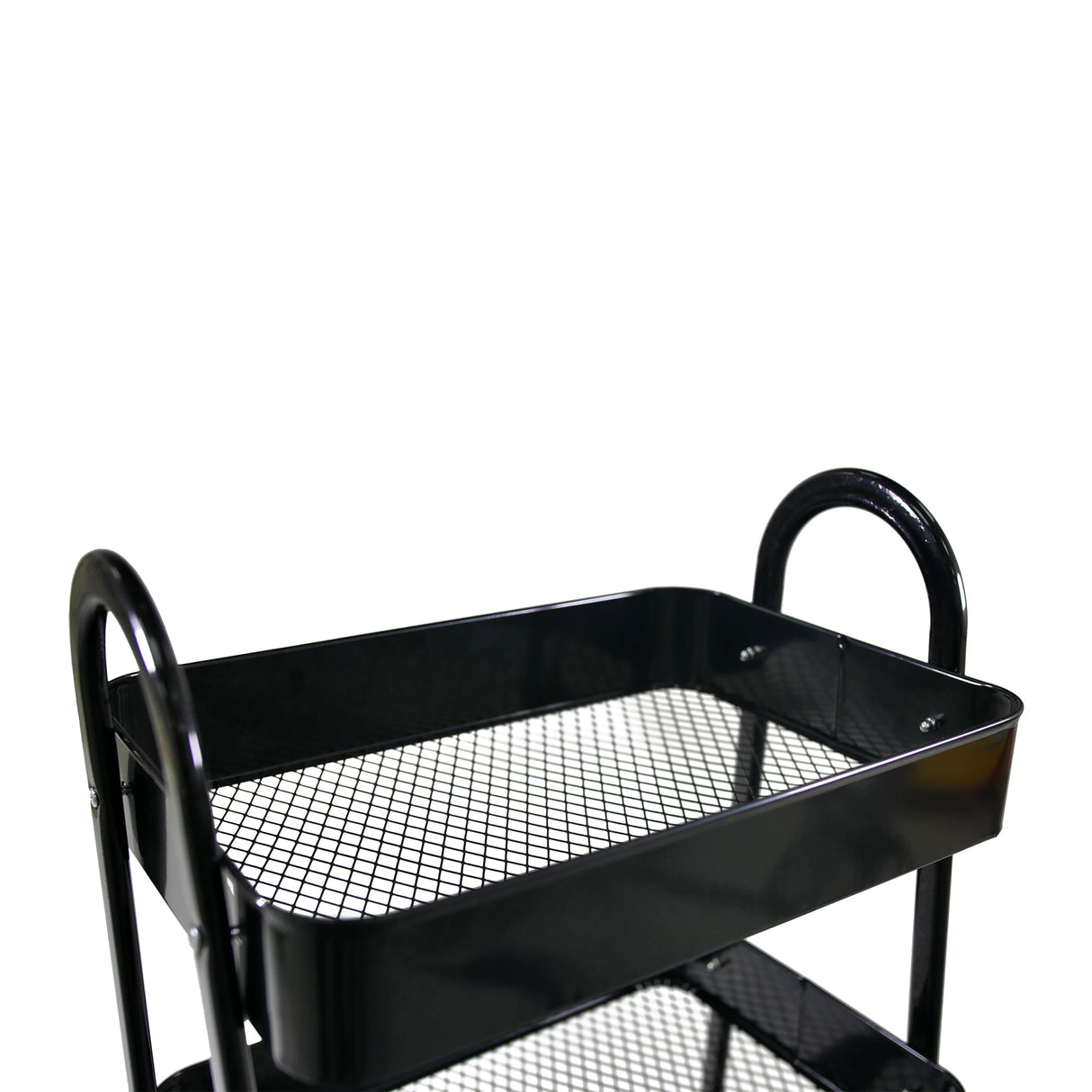 Black 3 Tier Kitchen Trolley on Wheels | Libbi Lou