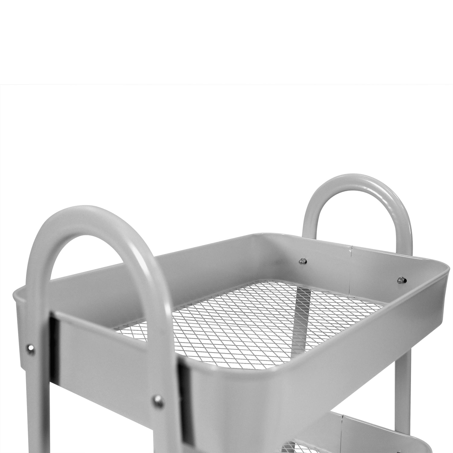 White 3 Tier Kitchen Trolley on Wheels | Libbi Lou
