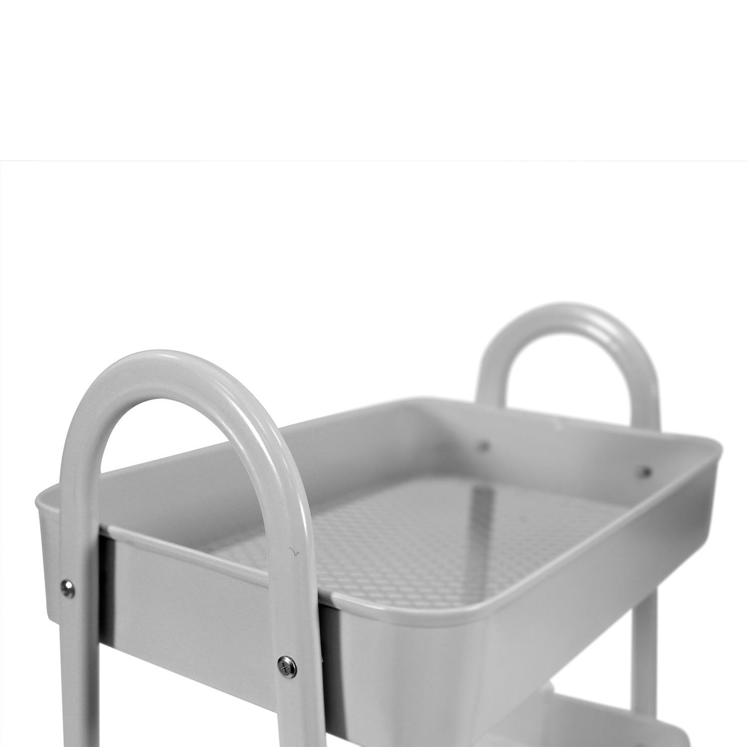 White 3 Tier Kitchen Trolley on Wheels | Libbi Lou