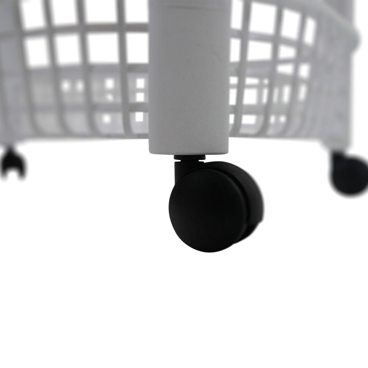 4 Tier Storage Trolley Unit with Wheels | Plastic White Unit