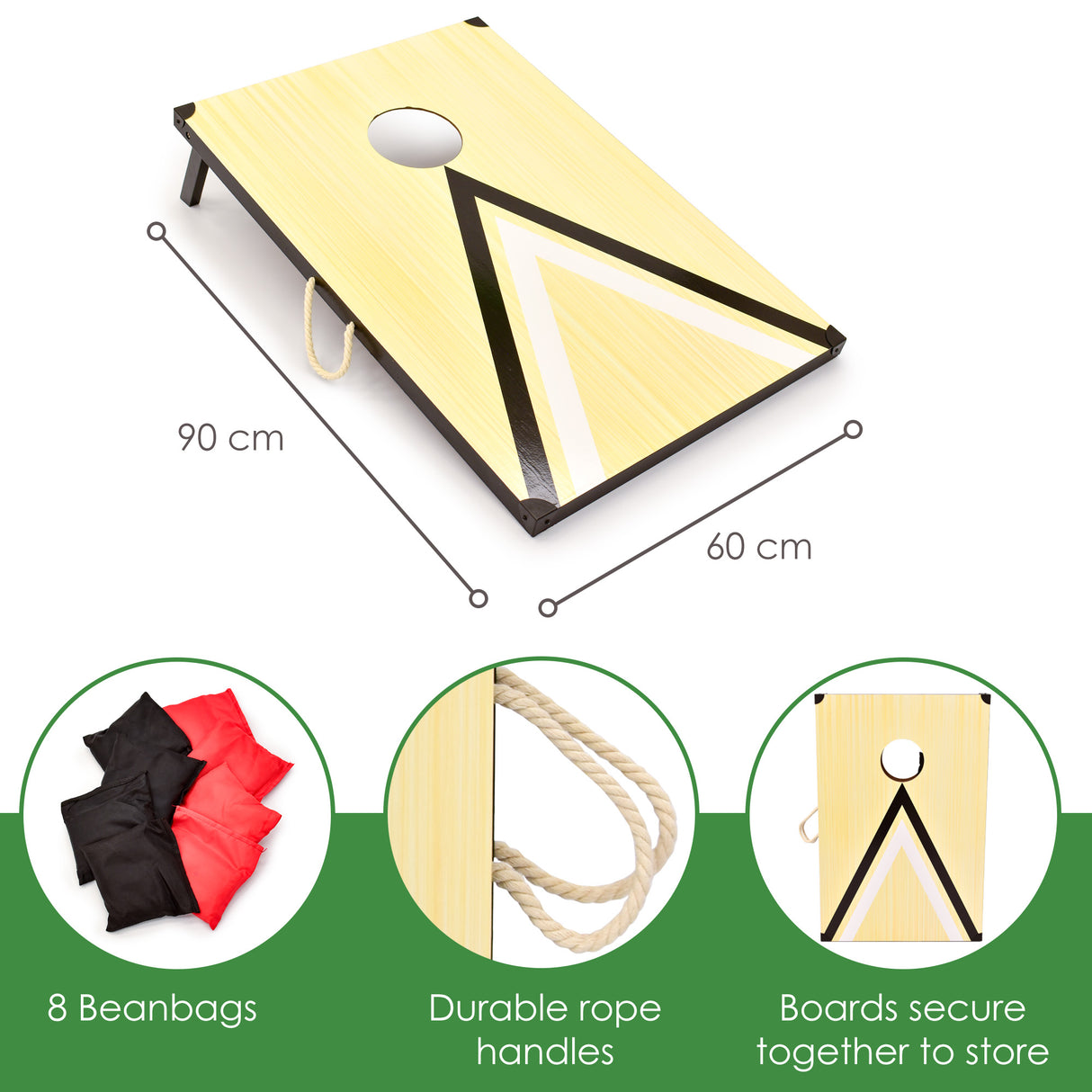 Wooden Bean Bag Toss Cornhole Game