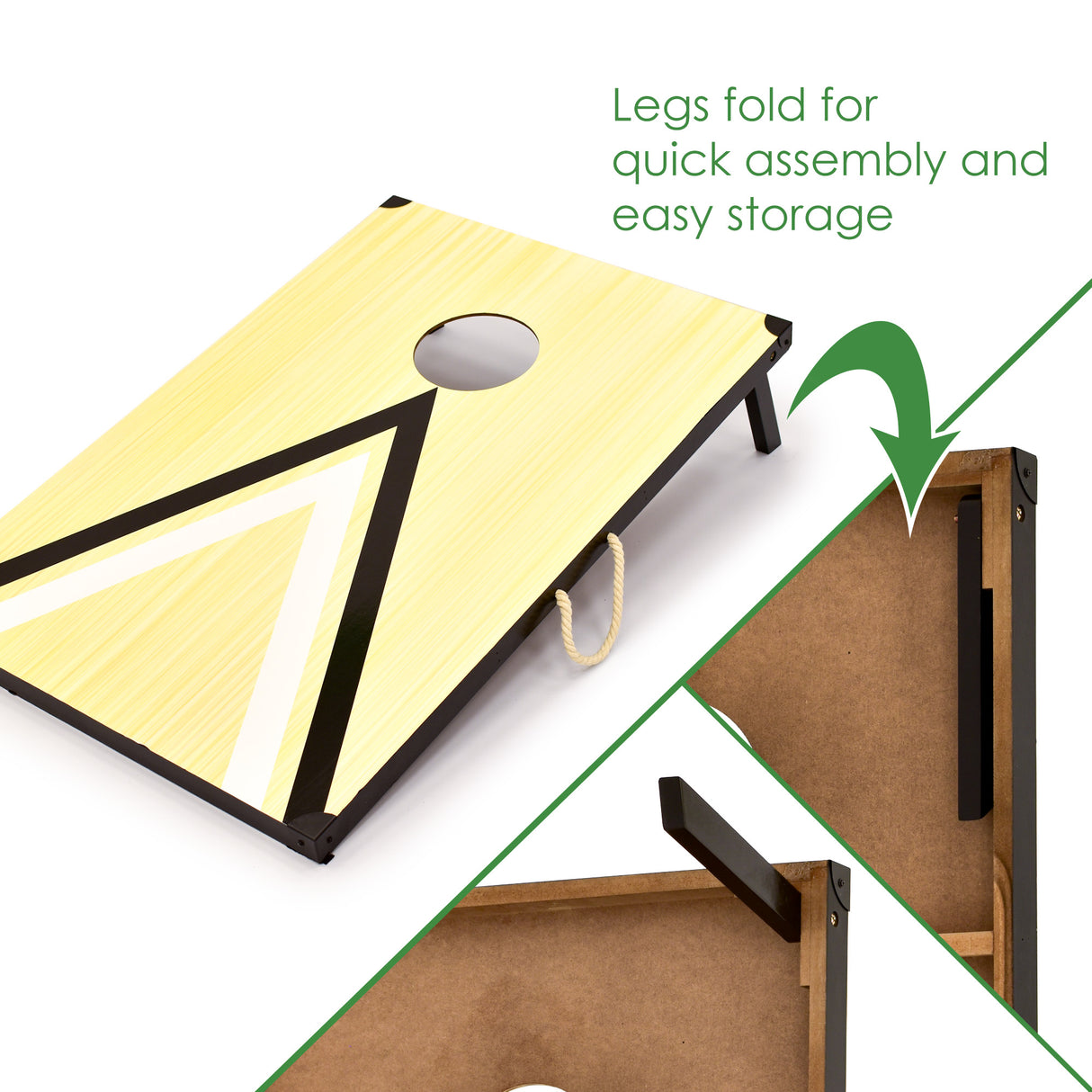 Wooden Bean Bag Toss Cornhole Game